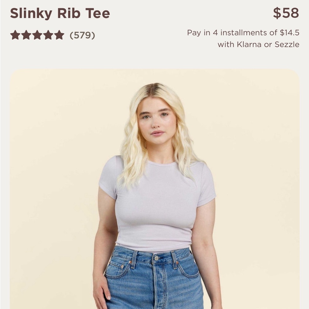 NUUDS slinky rib tee